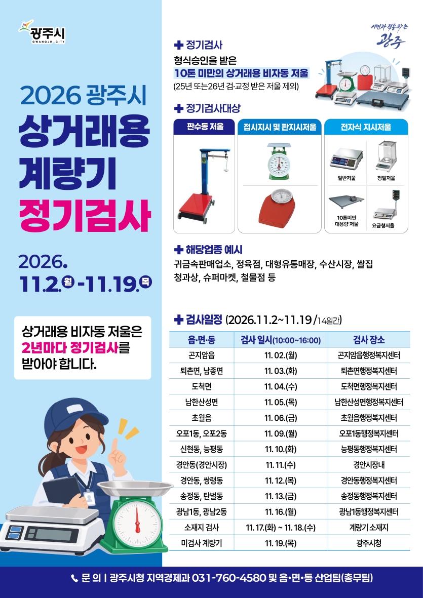 광주시, 11월 2일부터 상거래용 계량기 정기 검사 실시.jpg