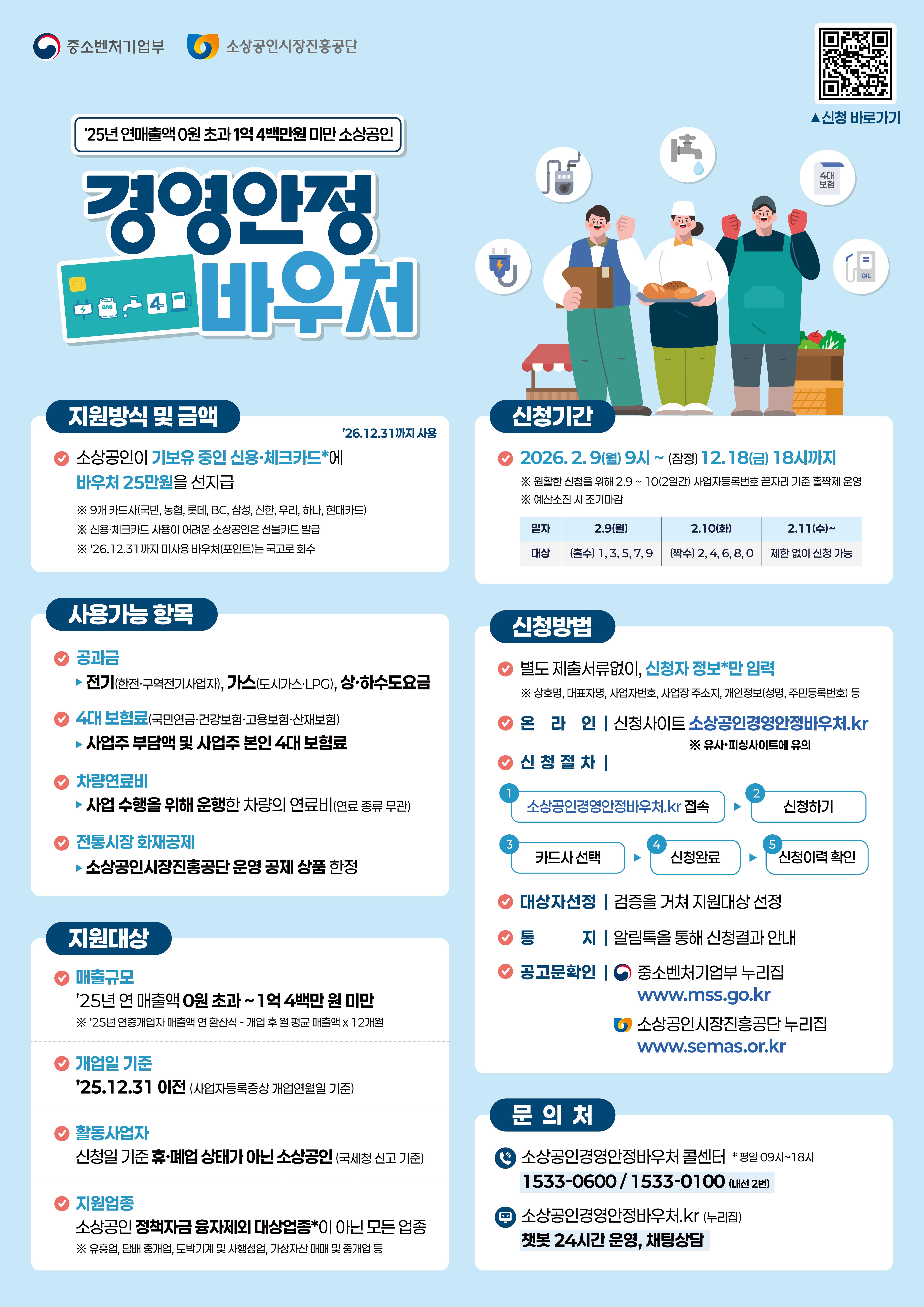 소상공인 경영안정 바우처 포스터